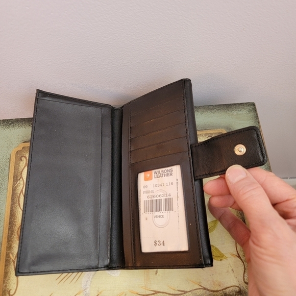 Wilson Vintage Venice Clutch Wallet Black Leather - Picture 4 of 8